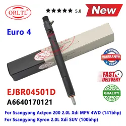 NEW EJBR04501D Nozzle 6640170121 For Diesel Engine Ssangyong Common Rail Injector A6640170121 For Kyron Actyon 2010 sport Euro 4