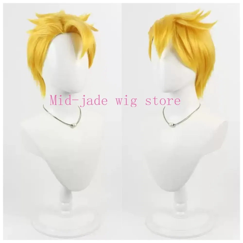 Yuru Cosplay Wig Teased Roots Golden Hair for New Year Character Party Convention and Photography
