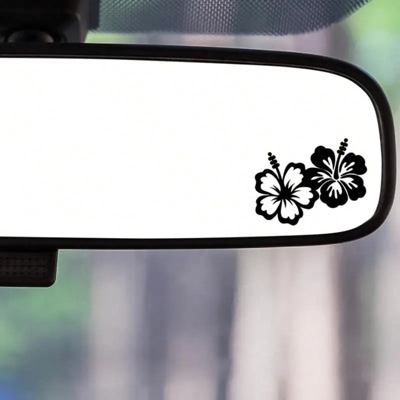 【MO】Flower Car Rearview Mirror Stickers Car Rearview Mirror Decals Small Decals Car Decorative Stickers