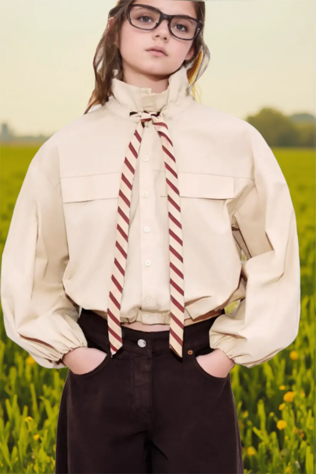 

Элегантная женская рубашка в полоску с завязками, свободного кроя, с длинным рукавом, отложным воротником, на одной пуговице, модная осенняя верхняя одежда 2025 года, хит продаж