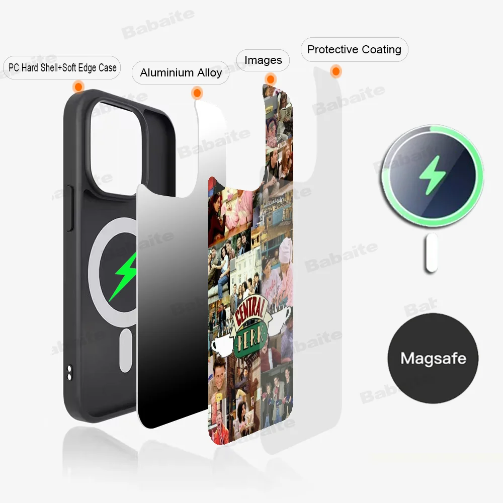 friends tv show Phone Case Phone Case For iPhone 16 14 13 12 11 15 Pro Max For Magsafe Magnetic Wireless Charging Cover