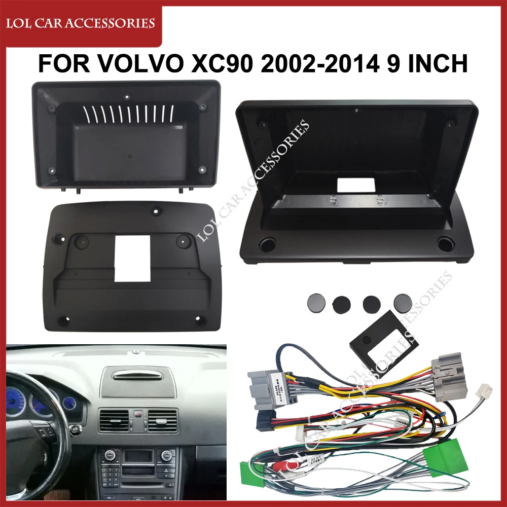 9 Inch For Volvo XC90 2002-2014 Car Radio GPS MP5 Player Stereo 2 Din Navigation Head Unit Fascia Dash Panel Frame Cover