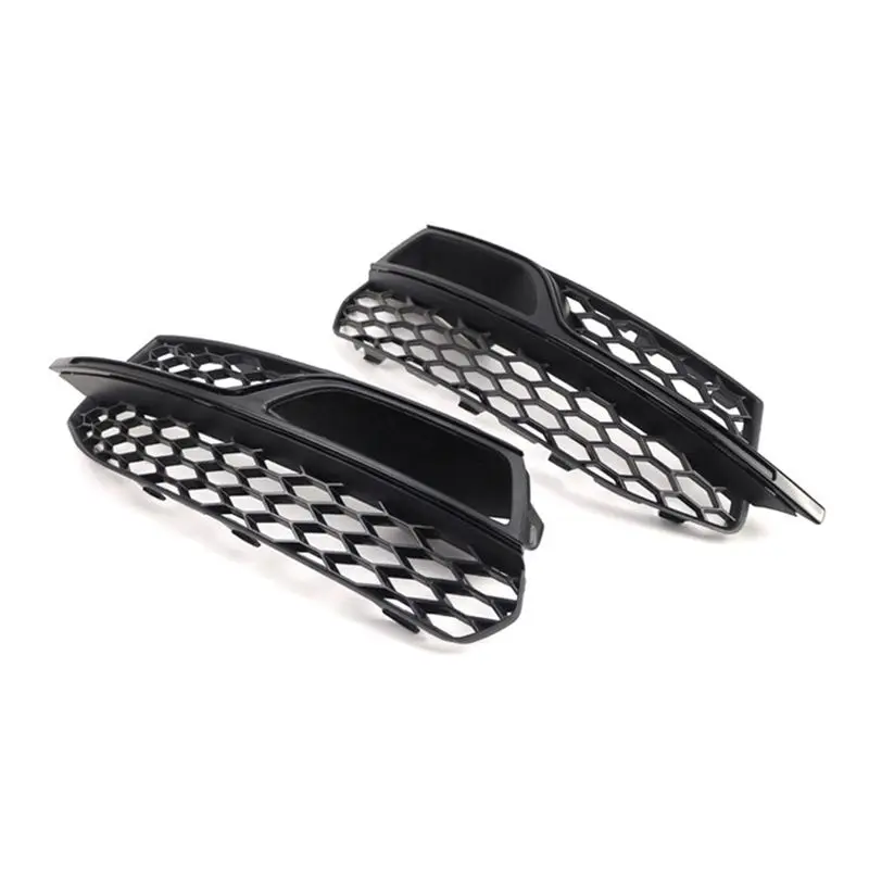 Fog Lamp Cover For A3 S3 S-Line 2013-2016 Car Front Bumper Light Grille Cover Honeycomb Mesh Racing Grill