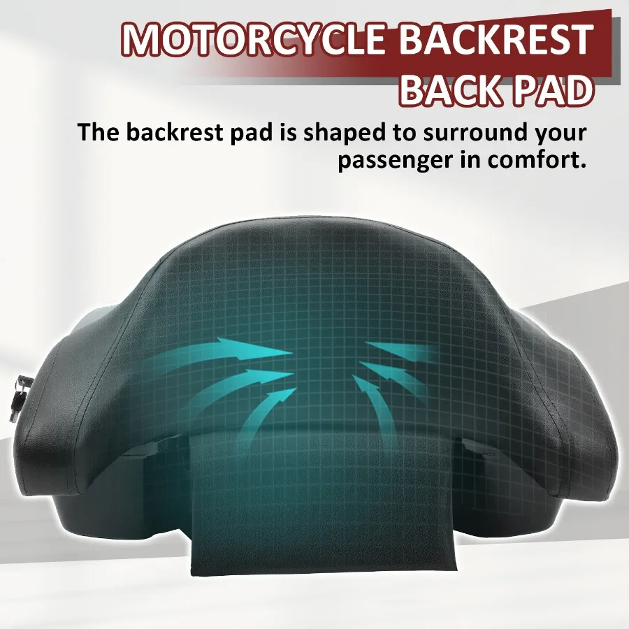 Chopped Pack Backrest Rack For 97-13 Harley Davidson Touring Road Street Glide