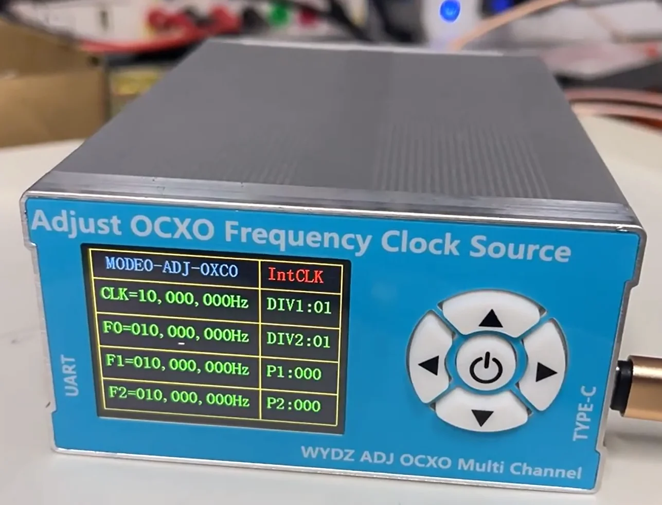 10M 0.1ppm OCXO Adjustable Frequency Standard 2.5K-200M Clock Source Module w/ SMA Female Connectors +LCD + PC software