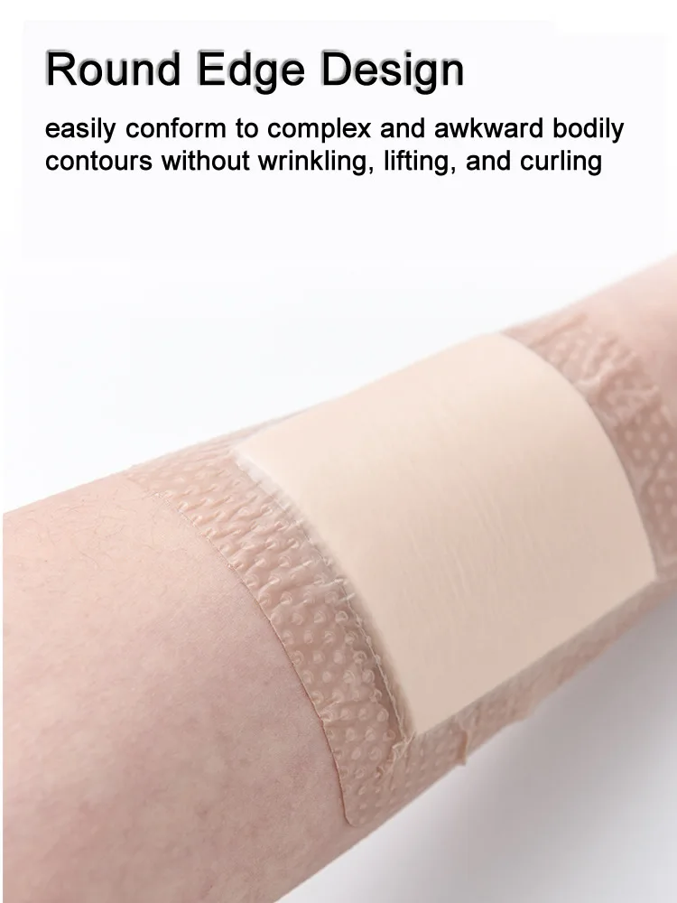 1 Stück Silikons chaum verband mit Rand kleber sterilisiert wasserdicht Wund verband Gips verband Home Travel Erste-Hilfe-Kit – Detail 11