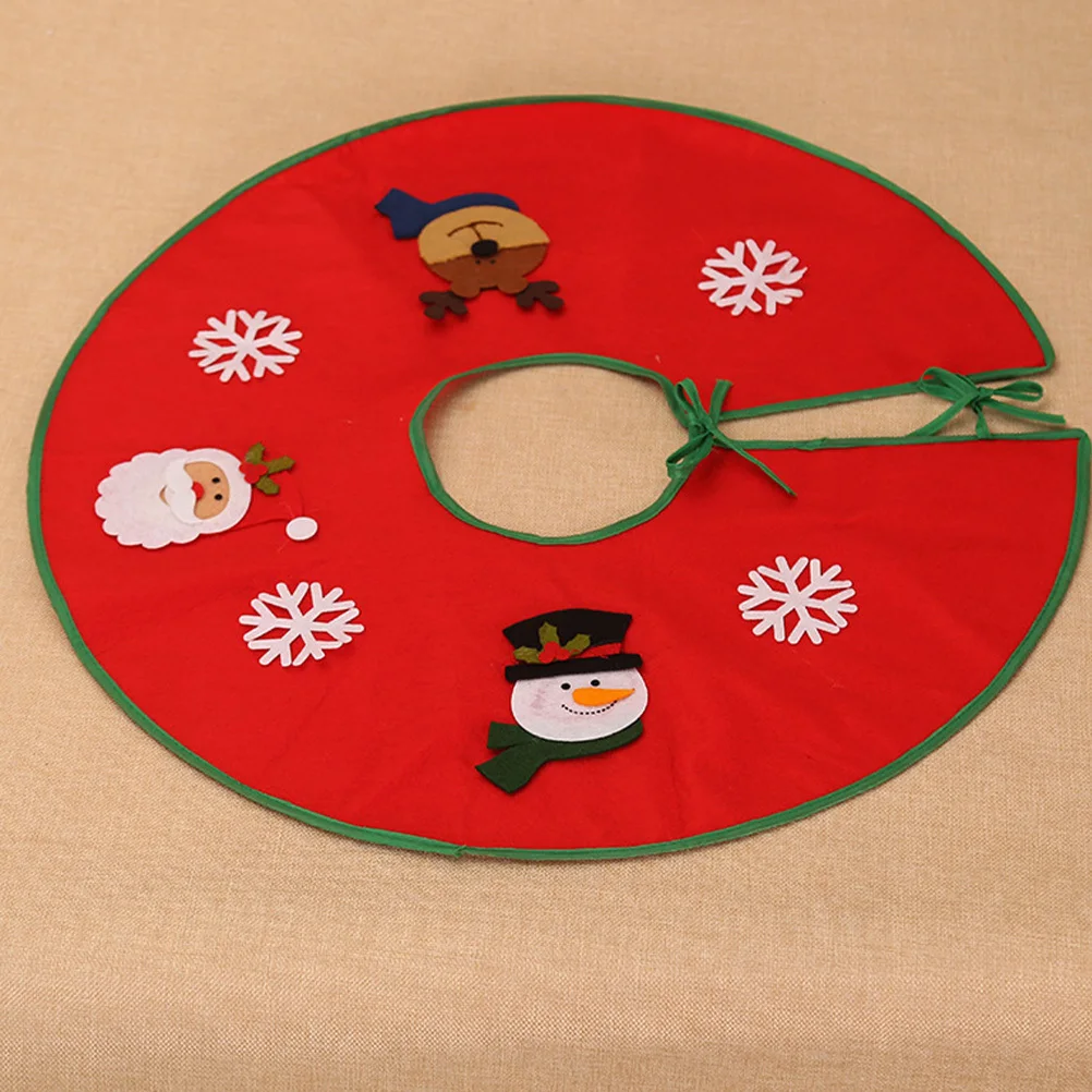 

Christmas Tree Skirt Odorless Realistic Texture Festive Decoration Indoor Outdoor Use Handmade Tree Bottom Cover Elegant Xmas