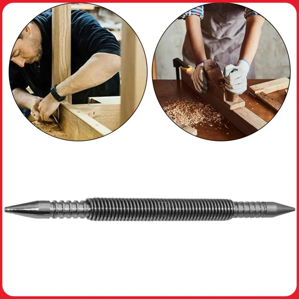 1/2Pcs Spring Tool Hammerless Nail Set Double Head 1/16&3/32inch Spring Loaded Marking Holes Tool Wood Press Dent Marker