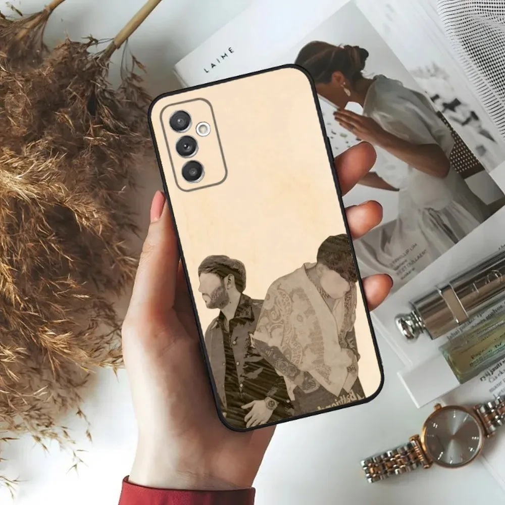 حافظة هاتف EL LOKERON Tito Double P لهاتف سامسونج S24,23,22,30,21,10,9,Ultra,Plus,Lite,FE,5G حافظة ناعمة سوداء