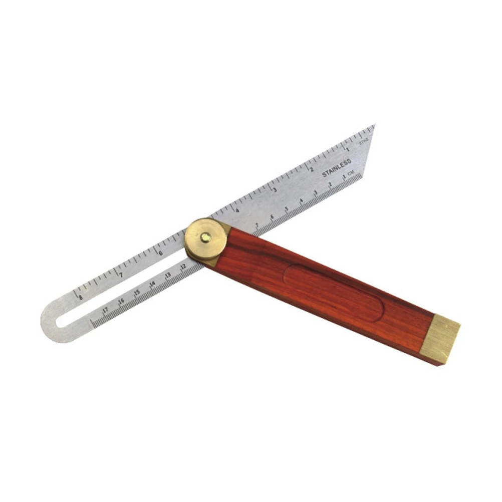 2 pcs 9-Inch Stainless Steel Blade Rosewood Handle Angle Gauge Sliding T-Bevel Ruler Adjustable Measuring Tool For Woodworking