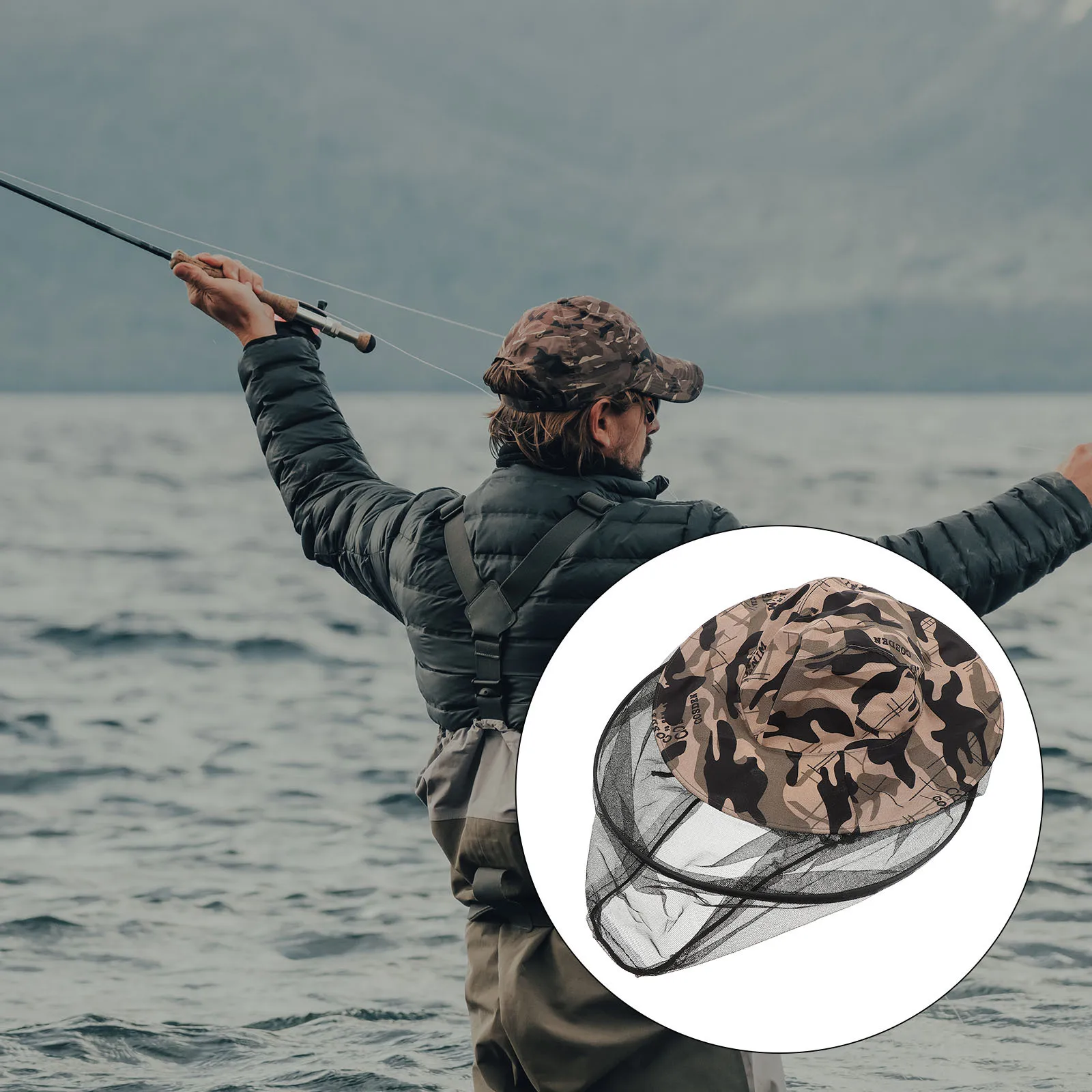 

Bug Net Hat for Men Women Outdoor Adventure Sun Shield Cap with Fine Mesh Protection for Face Neck Fishing Gardening Camping