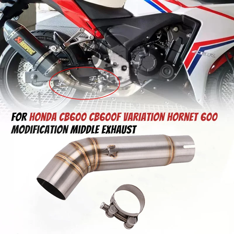 

For Honda CB600 CB600F Variation Hornet 600 Motorcycle Exhaust Espace Mid Pipe Link Tube Stainless Steel Connect Muffle