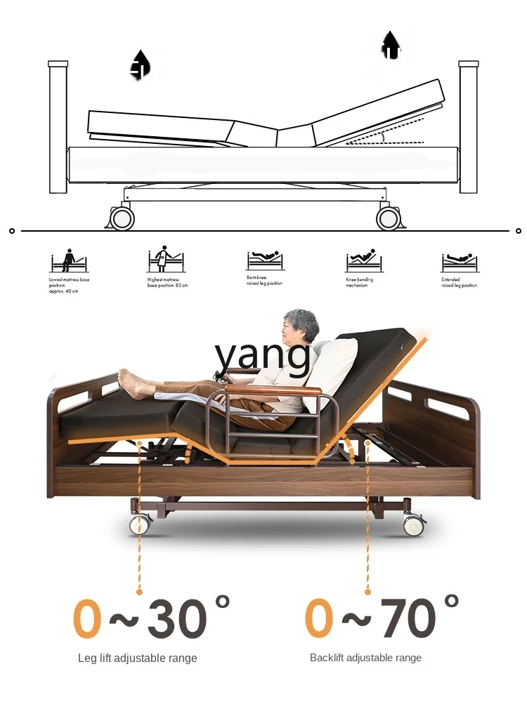 L'm'm Electric Household Nursing Bed Household Multi-Functional Elderly Nursing Bed