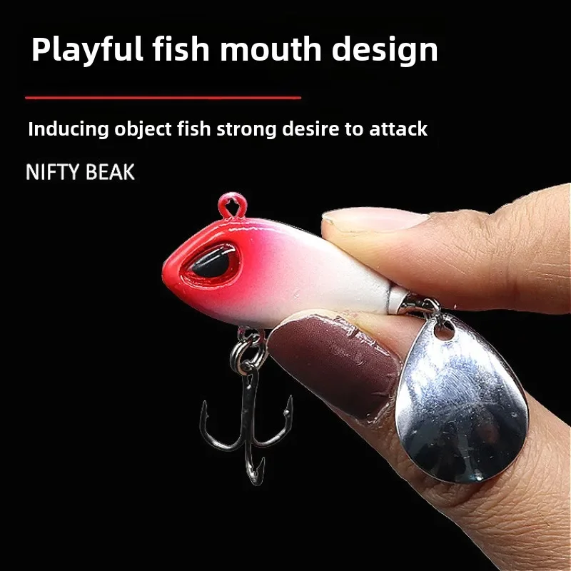 

1pcs Mini VIB With Spoon Fishing Lures 6g 10g 17g 25g 2cm Lure Fishing Tackle Pin Crankbait Vibration Spinner Sinking Bait