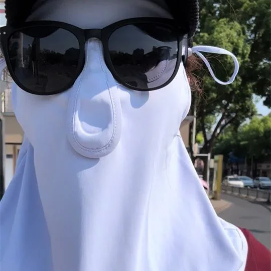 

Солнцезащитная маска, солнцезащитный крем, защита шеи, защита от ультрафиолета, верховая езда и вождение, дышащая летняя маска из ледяного шелка