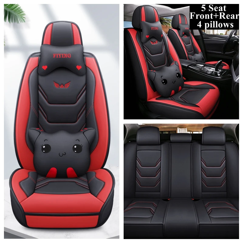 Front+Rear Full Set Car Seat Covers for Volkswagen Amarok Gol Lamando Lavida Jetta Phaeton Phideon Santana Tiguan Variant Vista