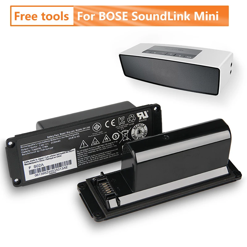 Bateria de substituição para BOSE SoundLink Mini I, Bateria Bluetooth Speaker, 2330mAh, 061384, 063404, 063287, 061386, 061385