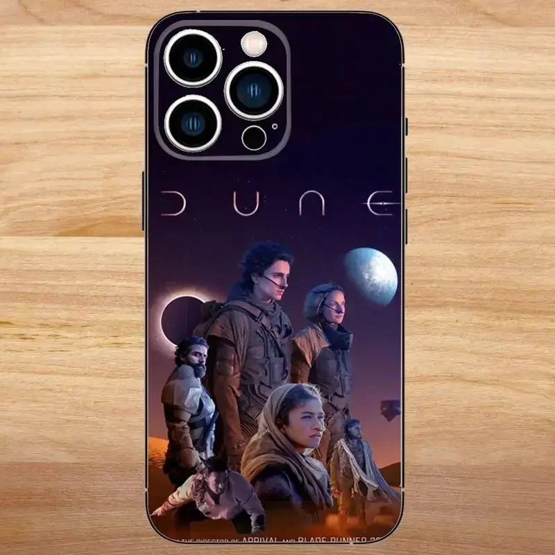 D-Dune Movie Phone Case For iPhone15,14,13,12,11,Pro,Max,Plus,Mini,X,XS,XR,8,7,6,S,Plus,SE Soft Black Case