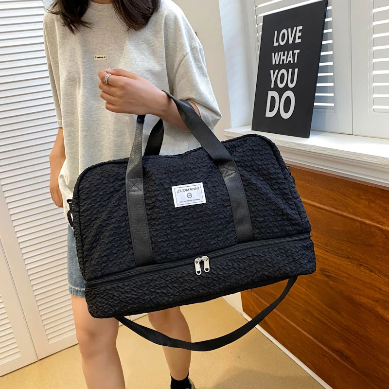 Shoe Compartment Duffle Bag Large Capacity Women Handbag Multi-fucntion Shoulder Crossbody Female Bag Leisure Gym Bag For Women