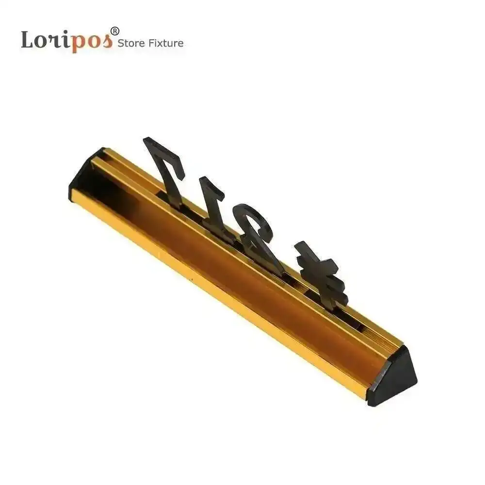 Price Display Stand Tag Shelf Top Pricing Digits Marker Assamble Number Metal Base Colorful Number For Choices