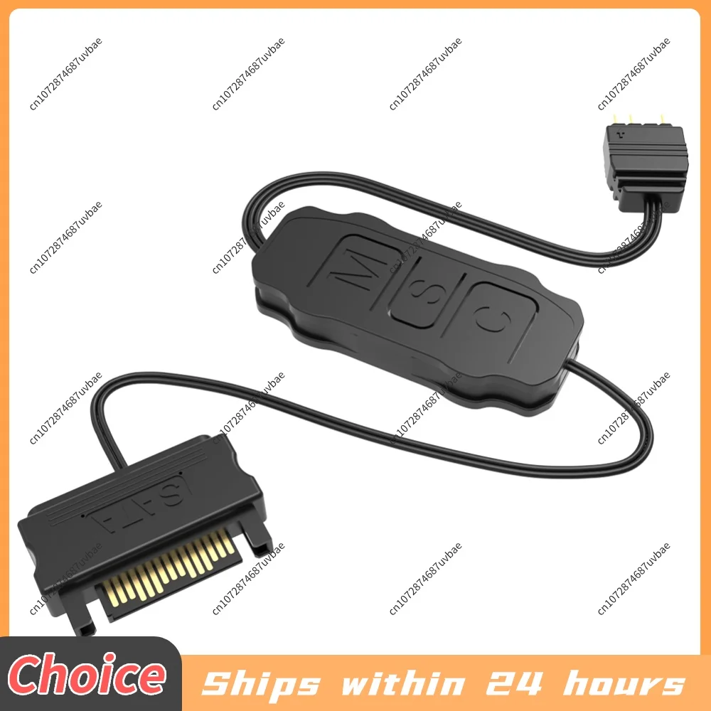 1-3PCS 5V 3PIN ARGB Controller SATA Interface Extension Cable Light Controller Adapter for PC Fan CPU Cooler Fan Light Strip