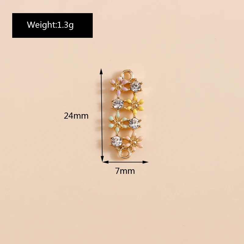 Leslie 4 stücke exquisite Kristall perle runde Hase Schmetterling Bowknot Charms für Ohrringe Halskette Armband DIY Schmuck Zubehör – Detail 24