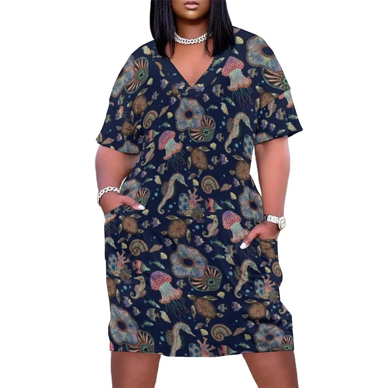 

Under the sea I Loose Pocket Dress ladies dresses for special occasion women's clothing summer 2025 novelties