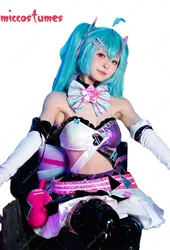 Micfigurinos Anime Cosplay Traje para Mulheres, Top Tubo e Saia com Saco de Cintura Acessório de Cabelo