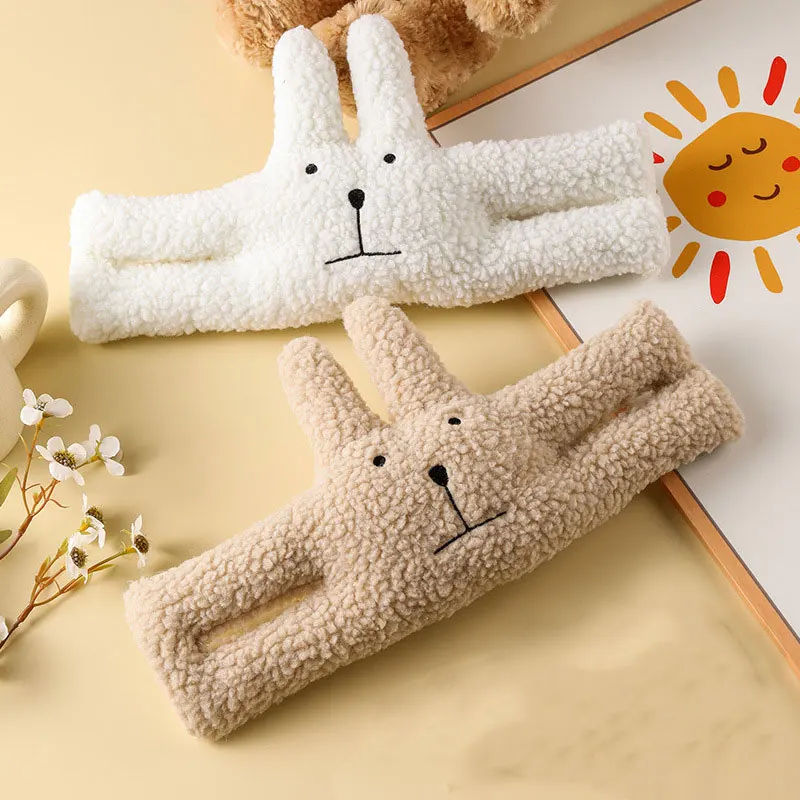 Cartoon White Rabbit Brown Bear Plush Doll Door Stop Children's Room Anti Pinch Hand Door Card Creative Protective Door Stop