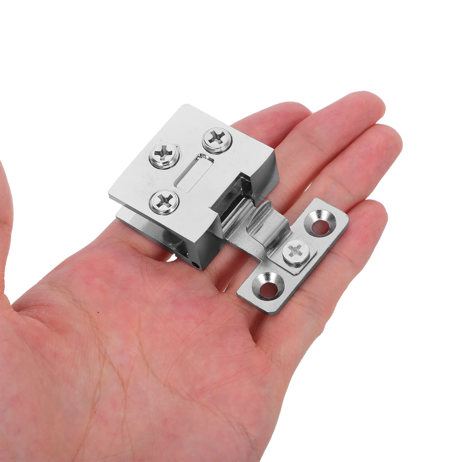 4Pcs Glass Door Hinges Clamp for Tempered Glass 3-8Mm Stainless Steel No Drilling Cabinet Door Replacement Cabinet Hinges