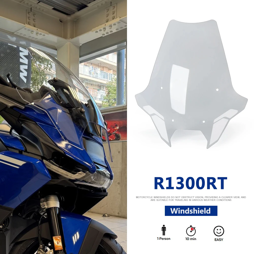 

2025 2026 For BMW R1300RT R1300 RT R 1300 RT Front Screen Deflectors Protector Windshield Wind Deflector Viser VIsor WindScree