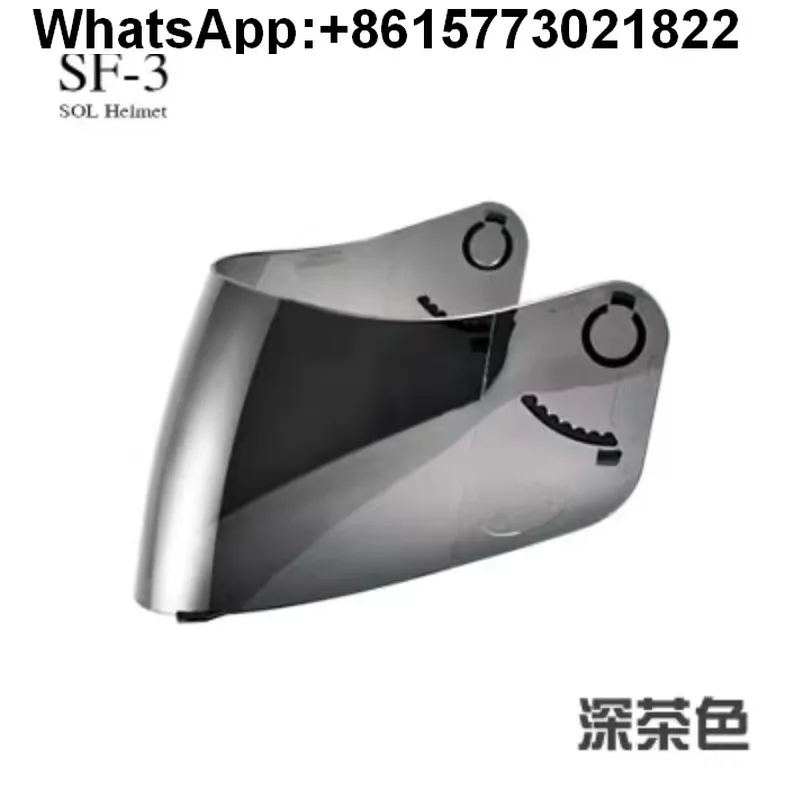 

Шлем SOL 44S SM-3 универсальный прозрачный, легкий темный чай, электропривод, прозрачное противотуманное лобовое стекло с большой линзой