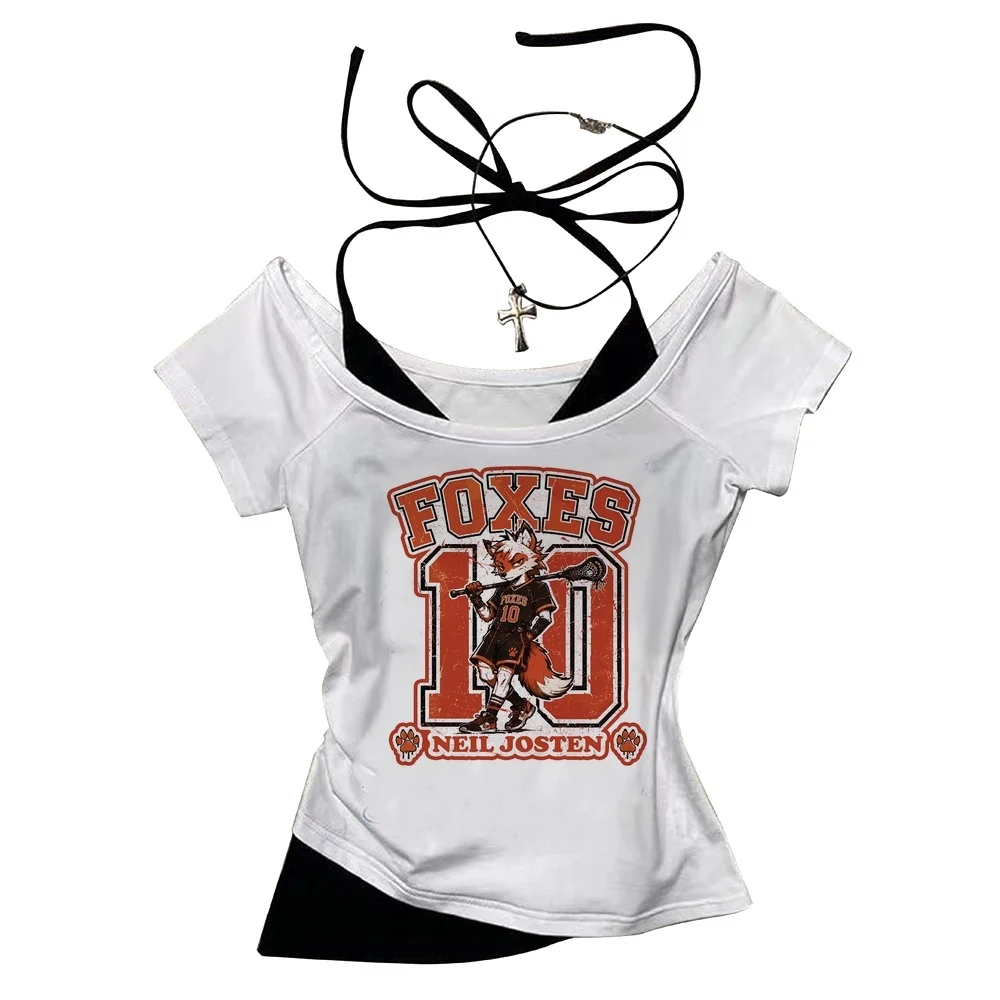All for the Game crop top women 2000s kawaii baddie summer emo tshirt japanese dollette cutecore gothic clearance sales