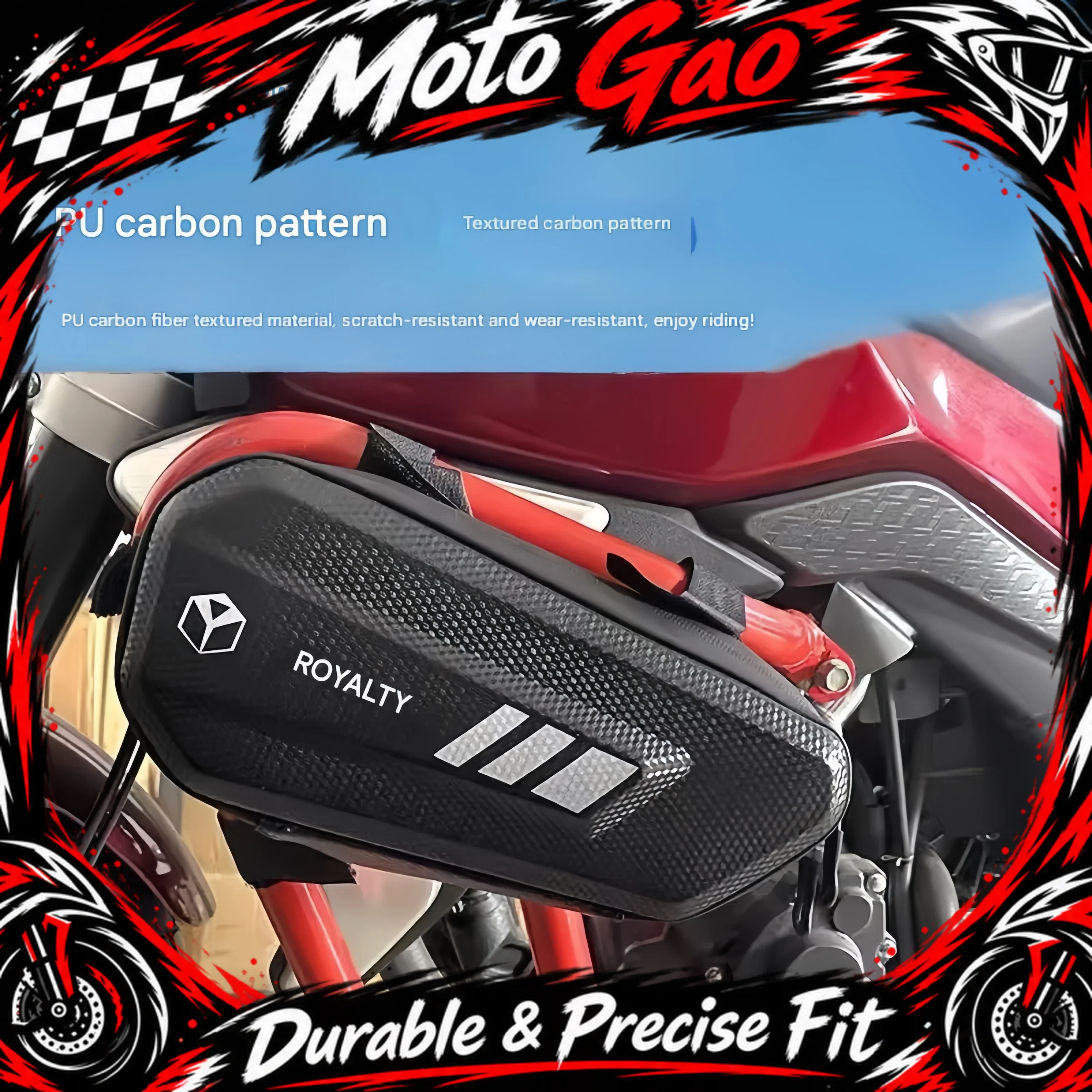 【Precise Fit】FOR ZONTES 703F modified carbon fiber side bag, storage bag, travel body triangular tool bag accessories