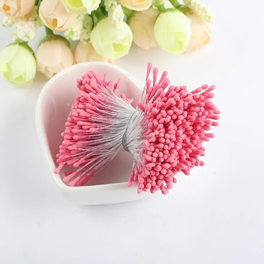 1/5/10/20/50/100pcs Approximately s of 2mm Matte Stamen Artificial Flower Accessories, Flower Heart Bead Buds, DIY Artificial Fl