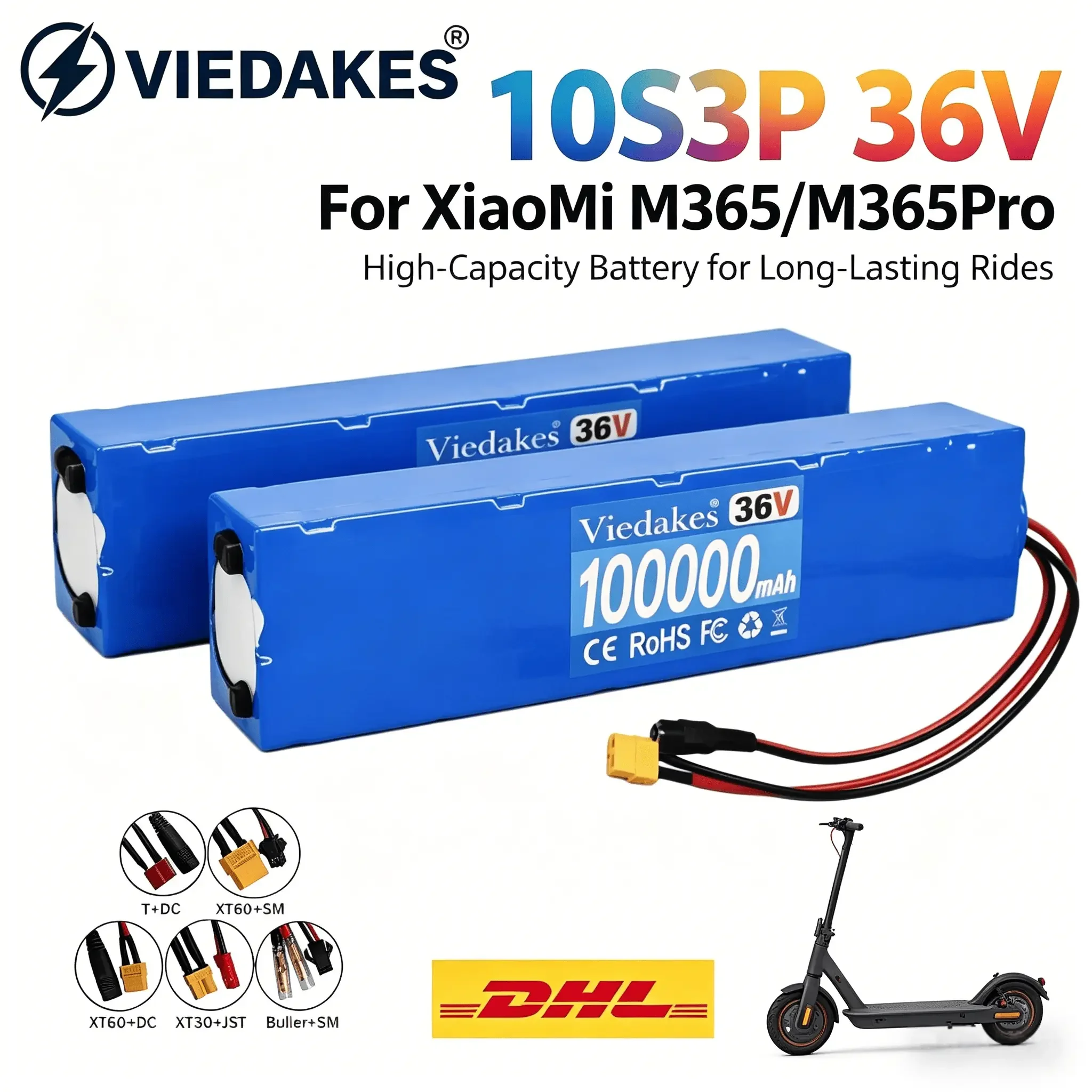 

36V 10S3P E-Scooter Replacement Lithium Battery Compatible for Xiaomi M365 M365 Pro DHL