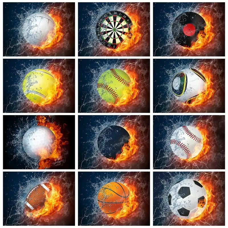

RUOPOTY 5D DIY Diamond Painting Mosaic Billiard Diamond Embroidery Cross Stitch Craft Kit Wall Art