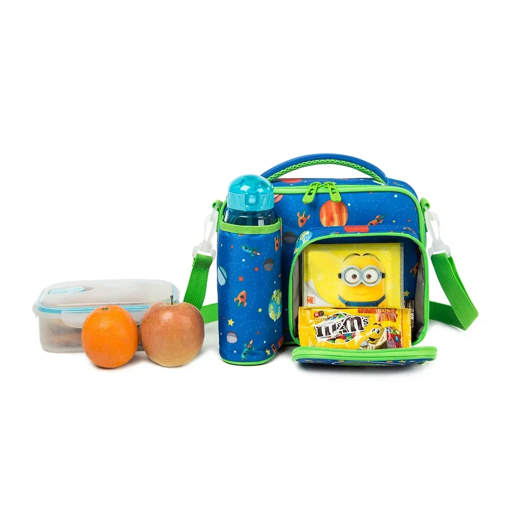 Lunch Box for Kids Cute Dinosaur Lunch Bags for Boys with Bottle Pockets Enough Capacity Lancheira Escolar Infantil Lunch Box