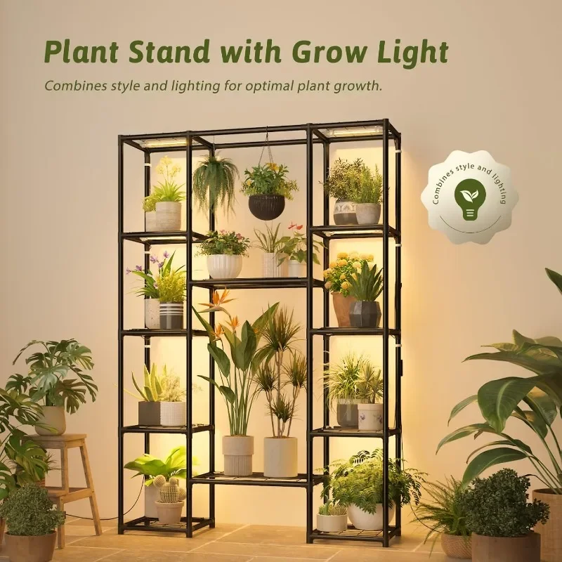 Fast Shipping.2025 Plant Stand Indoor with Grow  Plant Rack Metal Plant Holder for Multiple Plants for Living Room Patio Balcony