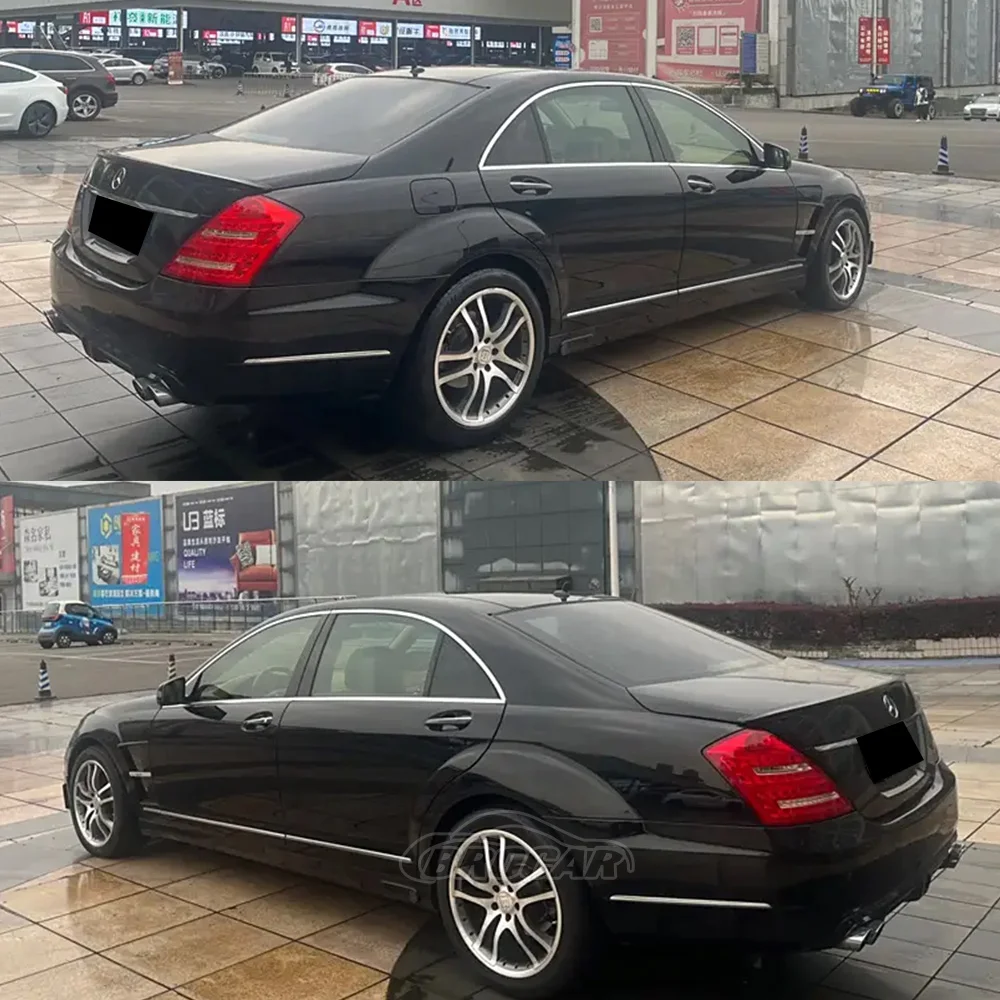 For Mercedes S class w221 trunk spoiler 2006--2013 S320 400 420 450 S600 ABS plastic gloss black spoiler trunk boot wing spoiler