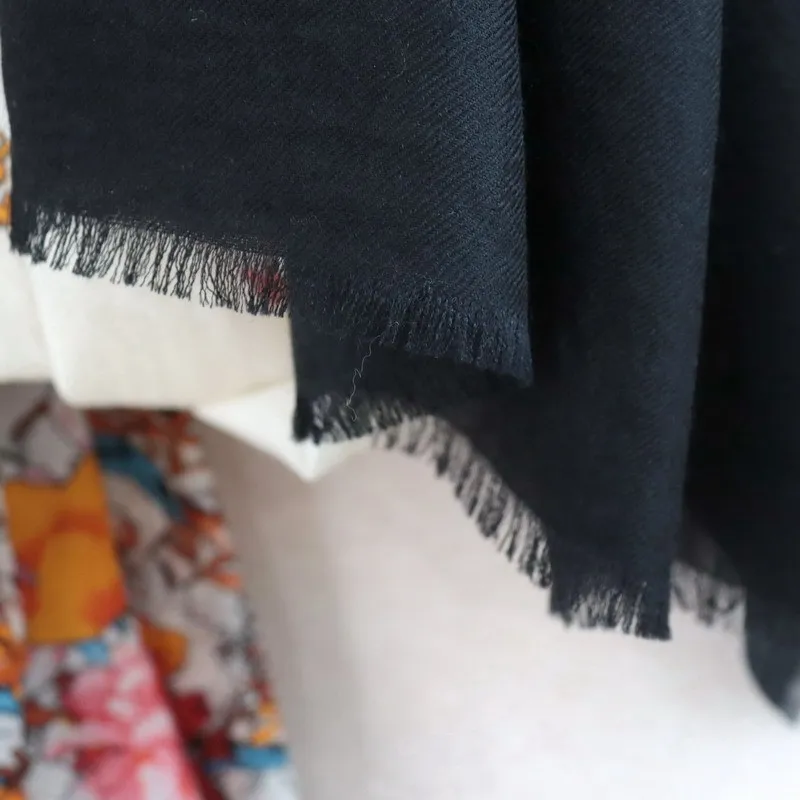 Tassel Long Cashmere Scarf For Women Luxury Cashmere Scarves Pashmina Shawl Winter Foulard Femme Cachemire 200 100cm