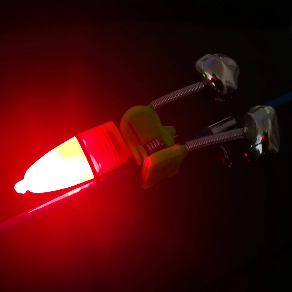 10 قطعة LED ليلة الصيد رود لدغة إنذار أجراس تنبيه مؤشر الصيد اكسسوارات في الهواء الطلق الأسماك لدغة أضواء إنذار