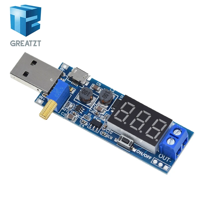 GREATZT DC-DC 5V to 3.5V / 12V USB Step UP / Down Power Supply Module Adjustable Boost Buck Converter Out DC 1.2V-24V