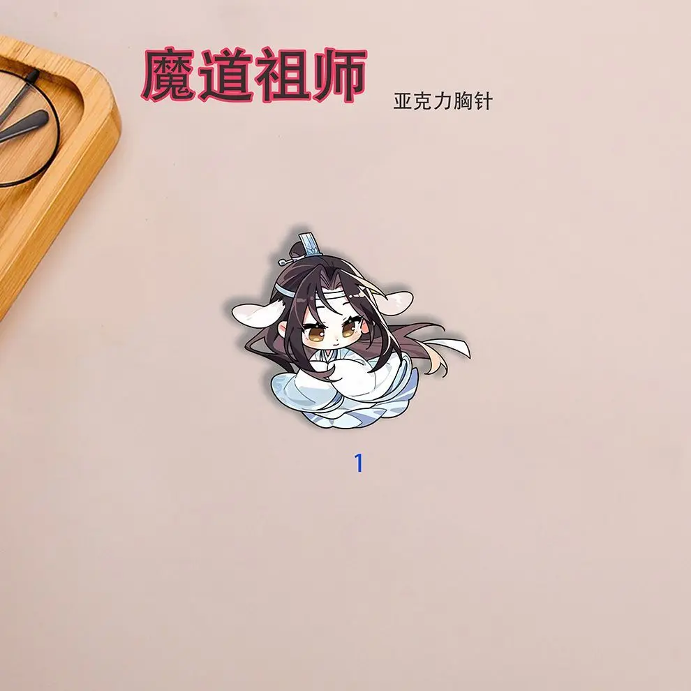 4 個の新しい謝蓮華成 ‌   バッジアニメかわいいブローチラペルピン DIY バックパック帽子服アクセサリーグッズギフト