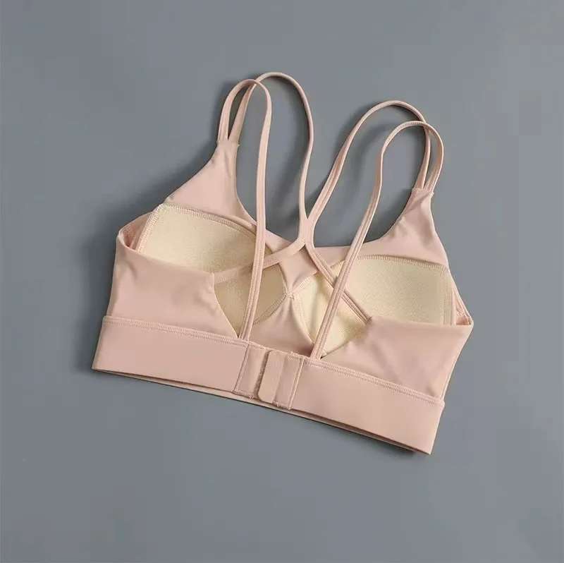 Sportunterwäsche mit Brustpolster, stoßfester Fitness-BH, nacktes Yoga-Top, Lauf- und Outdoor-Bekleidung, schöner Rücken für Frauen – Detail 6