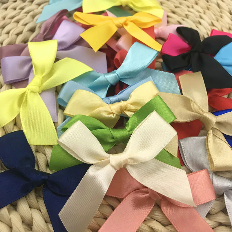 30pcs 55mm Satin Ribbon Bowknots DIY Wedding Christmas Clothes Party Decor Art Hair Accessories Gift Box Packing Materials Bows