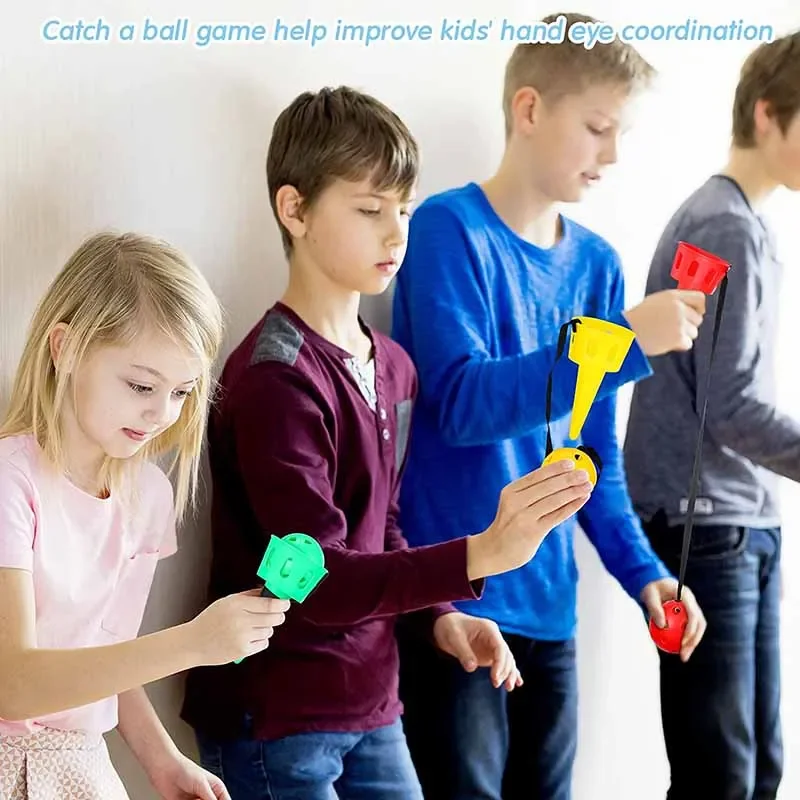 Throwing catching sensory integration game set outdoor toy catching set children's hand eye coordination training image 5