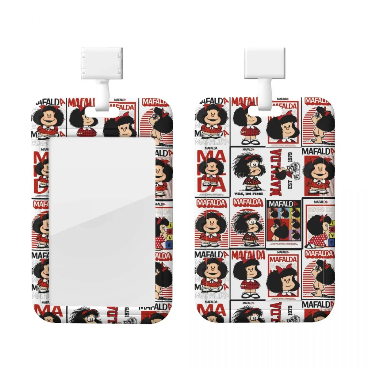 

Custom Neck Lanyard Card Holder Mafalda Card Badge Holder For Subway Bus Bank Card Lanyard Credential Badge Holder Factories