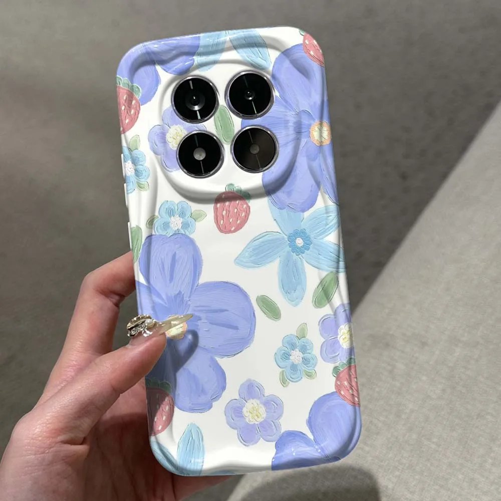 

Watercolor Flower Art Pattern Phone Case For Xiaomi Mi Poco X7 X6 X5 X4 F6 F5 F4 M6 M4 C75 C65 X3 Pro 4G 5G Wave Oil White Soft