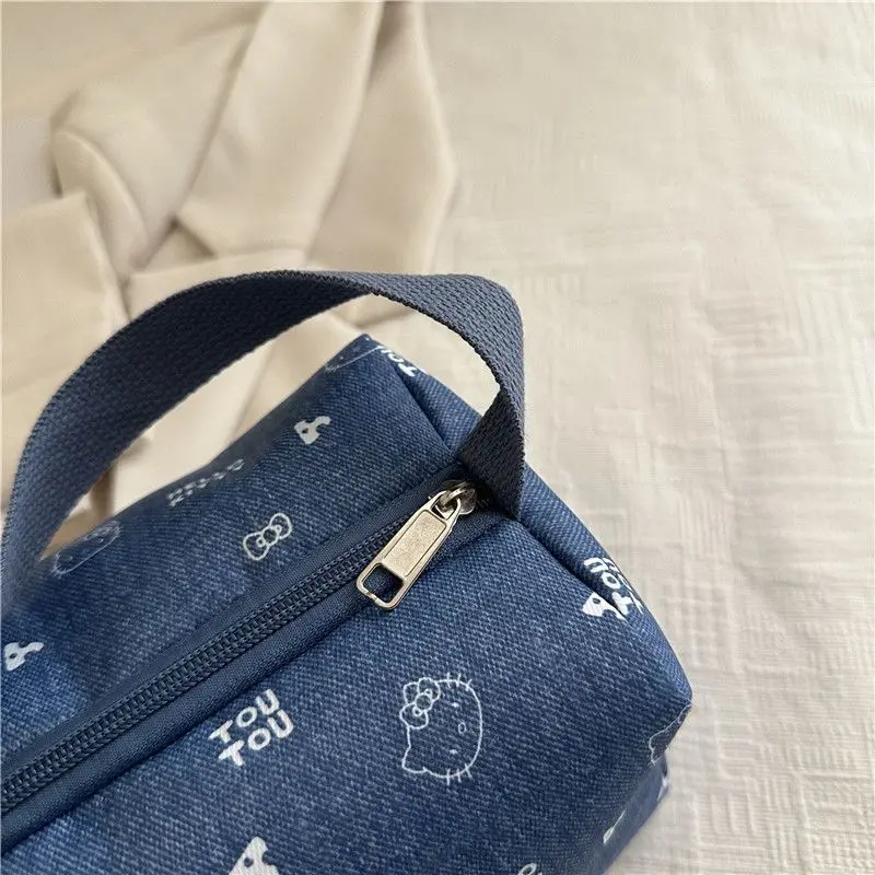 حقيبة مستحضرات التجميل هالو كيتي للنساء حقيبة مستحضرات التجميل كاوبوي ماكياج مقبض الحقيبة السفر الضروري حقيبة أدوات الزينة Kawaii حمام دش حقيبة #3